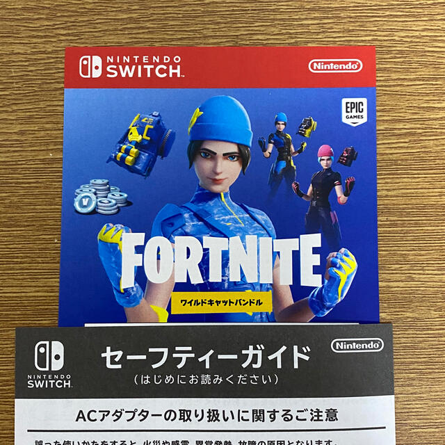 Nintendo Switch Fortnite 特典コード チラシ