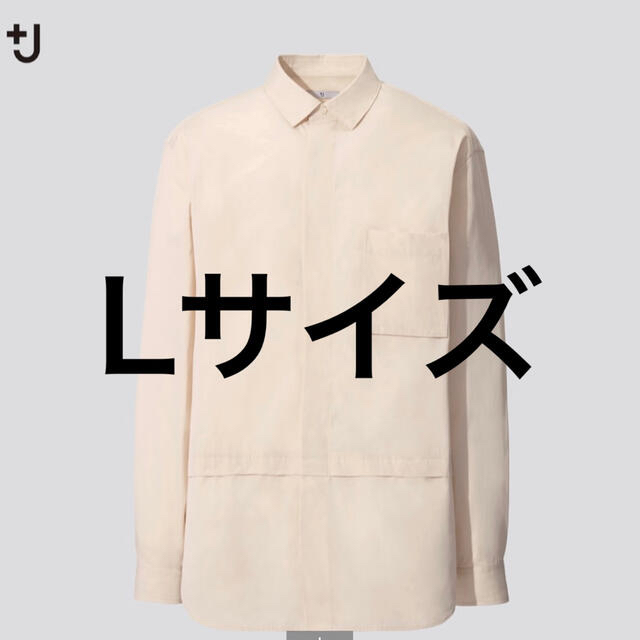 UNIQLO(ユニクロ)のユニクロ +J スーピマコットンオーバーサイズシャツ ナチュラル Lサイズ メンズのトップス(シャツ)の商品写真