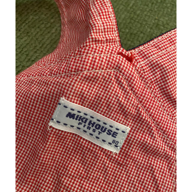 mikihouse(ミキハウス)の美品⭐︎ミキハウスのオーバーオールロンパース　80 キッズ/ベビー/マタニティのベビー服(~85cm)(パンツ)の商品写真