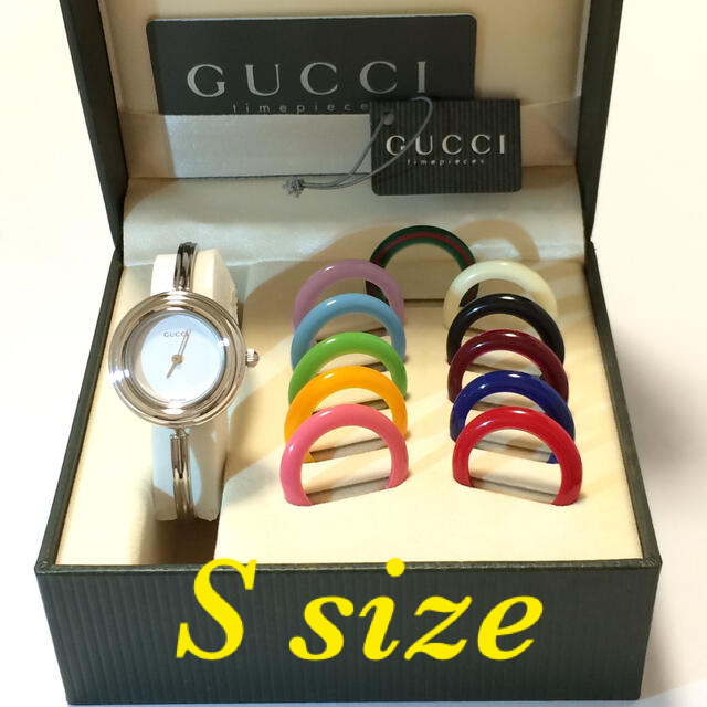 5.美品 グッチ GUCCI 時計 チェンジベゼル S 新規値下げ レディース