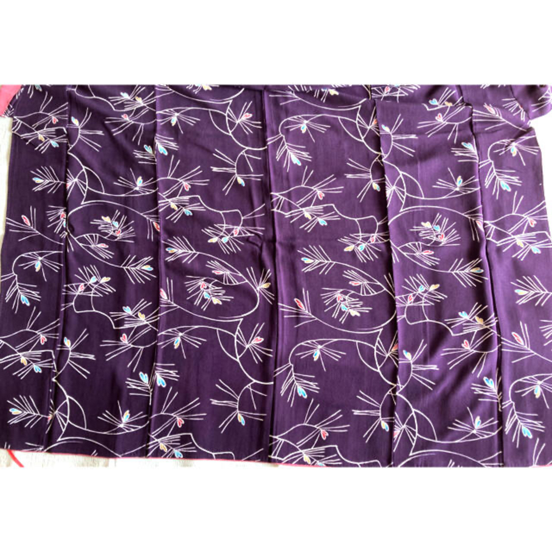 小紋　松葉　紫 レディースの水着/浴衣(着物)の商品写真