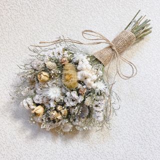 ドライフラワースワッグ✿pretty White35cm(ドライフラワー)