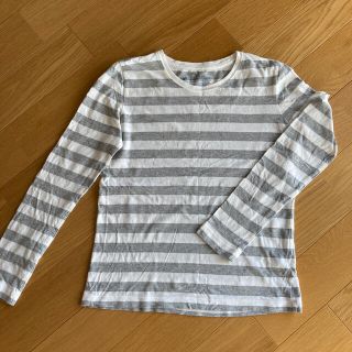 ムジルシリョウヒン(MUJI (無印良品))の無印良品　ボーダー長袖Ｔシャツ　カットソー　レディースＳ(カットソー(長袖/七分))