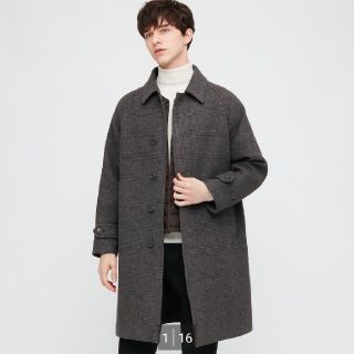 ユニクロ(UNIQLO)の[新品] ﾕﾆｸﾛ ｼﾝｸﾞﾙﾌﾞﾚｽﾄｺｰﾄ(ｸﾞﾚﾝﾁｪｯｸ) XXL(チェスターコート)