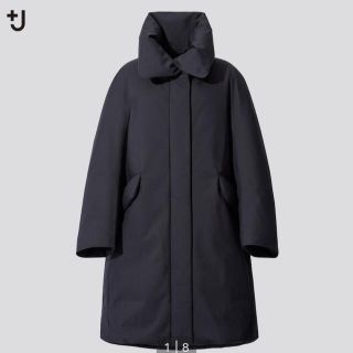 ユニクロ(UNIQLO)のユニクロ　プラスj  ハイブリッドダウンコート完売品　ジルサンダー　ネイビーＭ(ダウンコート)