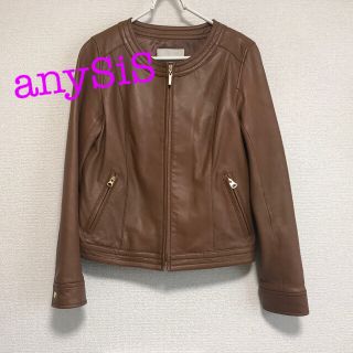 エニィスィス(anySiS)の★美品★anySiS M 9号 本革ジャケット羊皮 ライダースジャケット(ライダースジャケット)