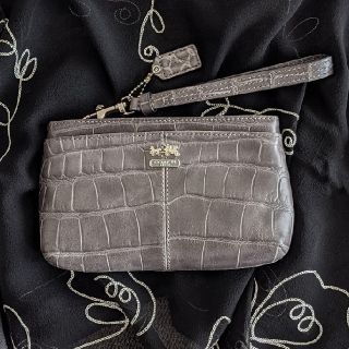 コーチ(COACH)の【上品★グレー】使い方イロイロ✦✥中古✥✦(ポーチ)