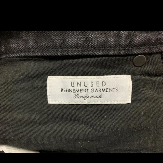 UNUSED(アンユーズド)の即完売　unused side line black denim アンユーズド メンズのパンツ(デニム/ジーンズ)の商品写真