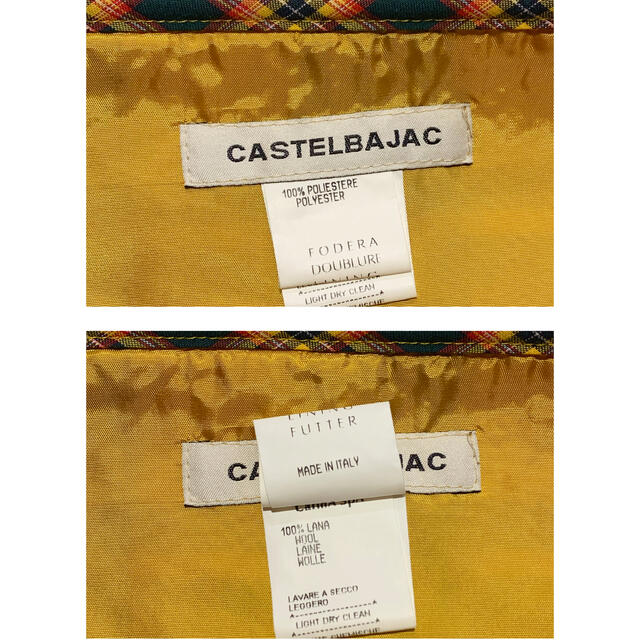 スヌーピー ルーシーウールチェックラップスカート CASTELBAJAC