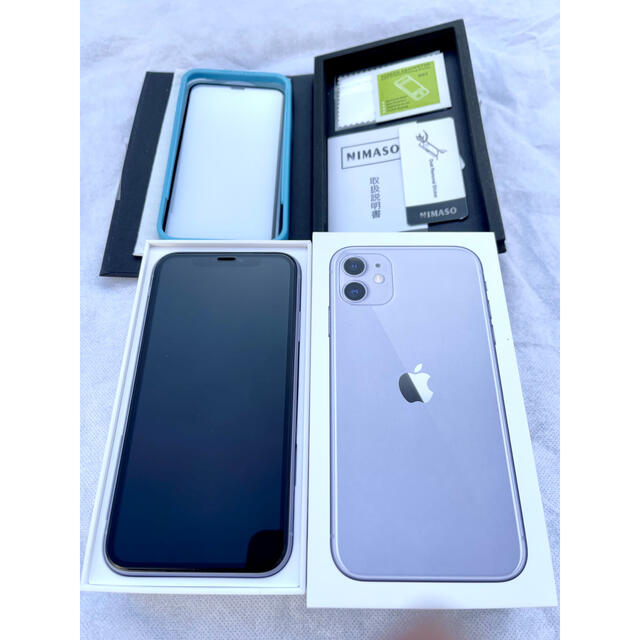 iPhone(アイフォーン)の【美品】iPhone11／128GB／SIMフリー スマホ/家電/カメラのスマートフォン/携帯電話(スマートフォン本体)の商品写真