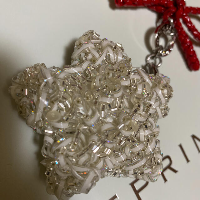 美品☆アンテプリマ☆星のチャーム 保存袋付き☆クリスマス☆エナメルレッド