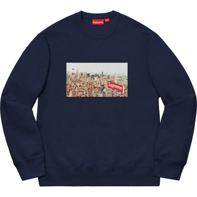 Supreme Aerial Crewneck Navy Lサイズ