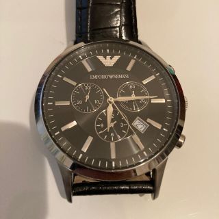 エンポリオアルマーニ(Emporio Armani)のエンポリオアルマーニ 腕時計 メンズ 黒 中古(腕時計(アナログ))