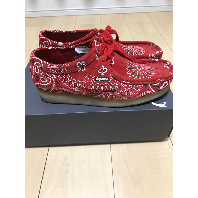 27.5 Supreme Clarks Bandana Wallabee 赤