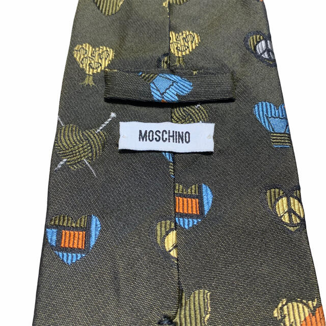 MOSCHINO(モスキーノ)のMOSCHINO モスキーノ 高級シルク ネクタイ ブランド 絹 柄 成人式 メンズのファッション小物(ネクタイ)の商品写真