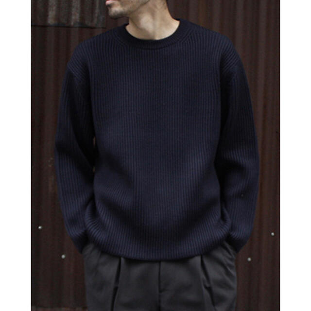 COMOLI - ⭐︎美品⭐︎BATONER バトナー RIB CREW NECK ネイビーの通販 ...