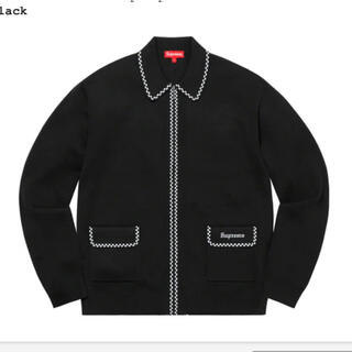 シュプリーム(Supreme)のsupreme Checkerboard Zip Up Sweater ブラック(ニット/セーター)