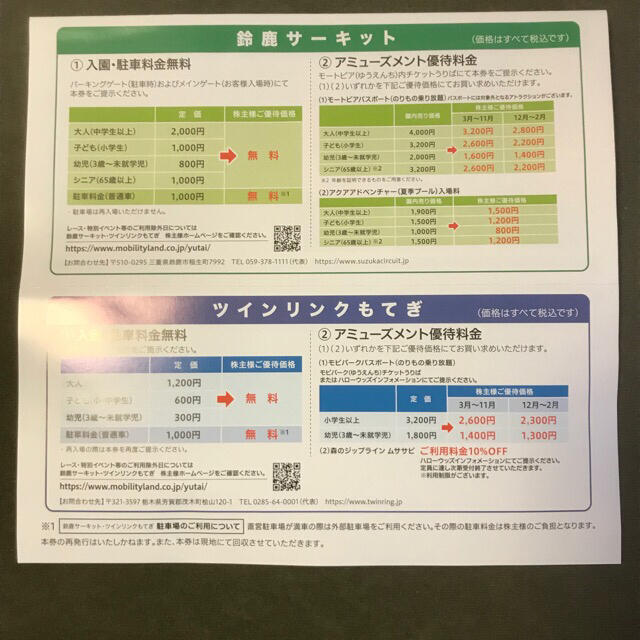 ホンダ(ホンダ)のホンダ 優待券 チケットの施設利用券(遊園地/テーマパーク)の商品写真