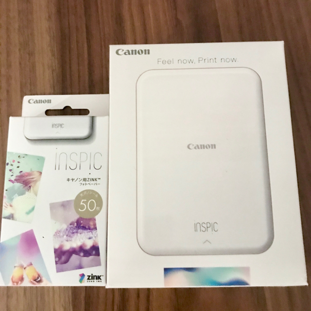 Canon(キヤノン)のCanon inspic ミニフォトプリンター&フォトペーパー60枚 スマホ/家電/カメラのPC/タブレット(PC周辺機器)の商品写真