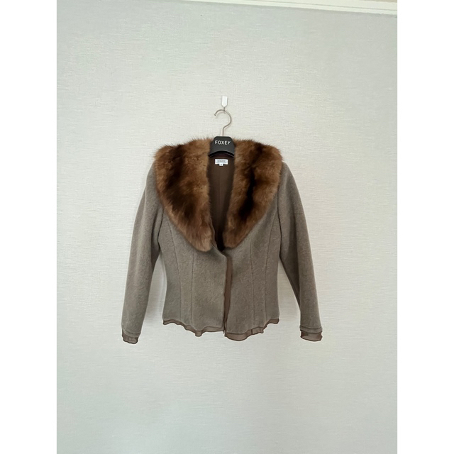 驚きの値段 FOXEY foxey ジャケット ロシアンセーブル 毛皮+ファーコート