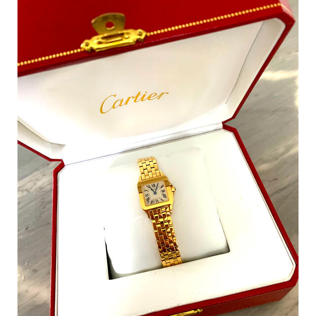 Cartier(カルティエ)のCartier サントスドゥモアゼル　18金無垢時計 レディースのファッション小物(腕時計)の商品写真