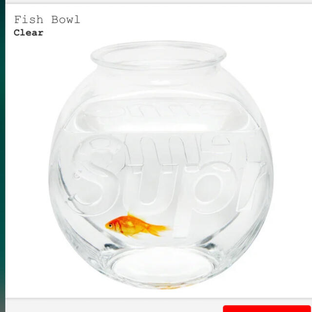 20aw supreme Fish Bowl シュプリーム 水槽