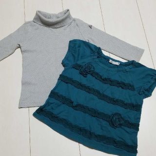 ベベ(BeBe)の【90】BeBe☆トップス☆重ね着2枚セット(Tシャツ/カットソー)