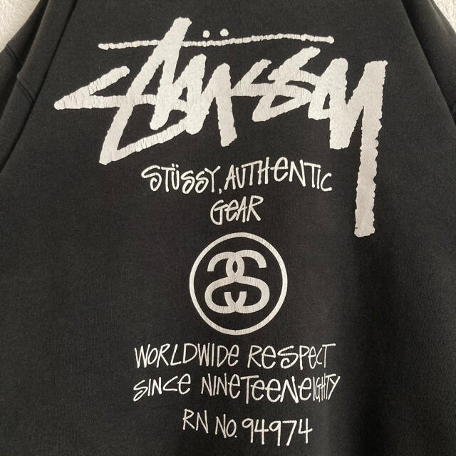 STUSSY(ステューシー)の【大人気】ステューシー☆ビッグロゴ スウェット ワールドツアー トレーナー 古着 メンズのトップス(スウェット)の商品写真