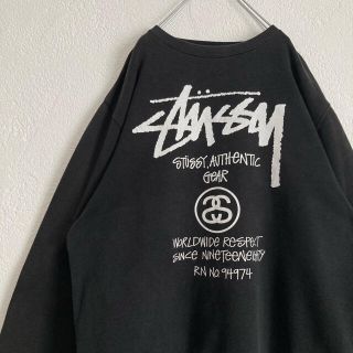 ステューシー(STUSSY)の【大人気】ステューシー☆ビッグロゴ スウェット ワールドツアー トレーナー 古着(スウェット)