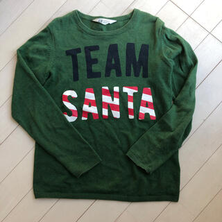 エイチアンドエム(H&M)のセーター　140  グリーン　緑　クリスマス　綿100%(ニット)