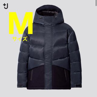 ジルサンダー(Jil Sander)のMサイズ【新品】ネイビー +J ハイブリッドダウンオーバーサイズジャケット(ダウンジャケット)