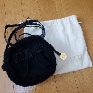 アグ(UGG)のUGG ムートン×レザー　ショルダーバッグ ブラック(ショルダーバッグ)