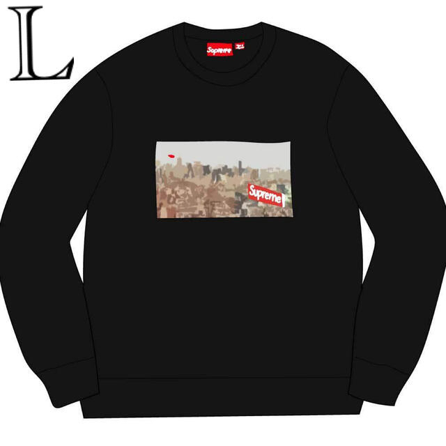 supreme Aerial Crewneck L BLACK