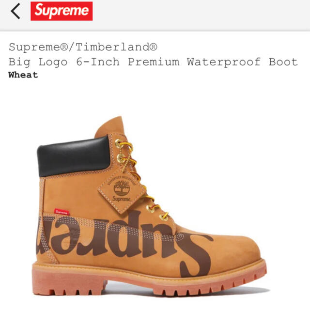 Supreme(シュプリーム)のBig Logo 6-Inch Premium Waterproof Boot メンズの靴/シューズ(ブーツ)の商品写真