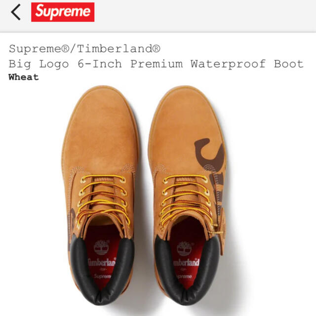 Supreme(シュプリーム)のBig Logo 6-Inch Premium Waterproof Boot メンズの靴/シューズ(ブーツ)の商品写真