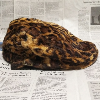 ◆40 期間限定 当時物 レア 未使用 グッドロッキン ハンチング帽 ヒョウ 豹(ハンチング/ベレー帽)