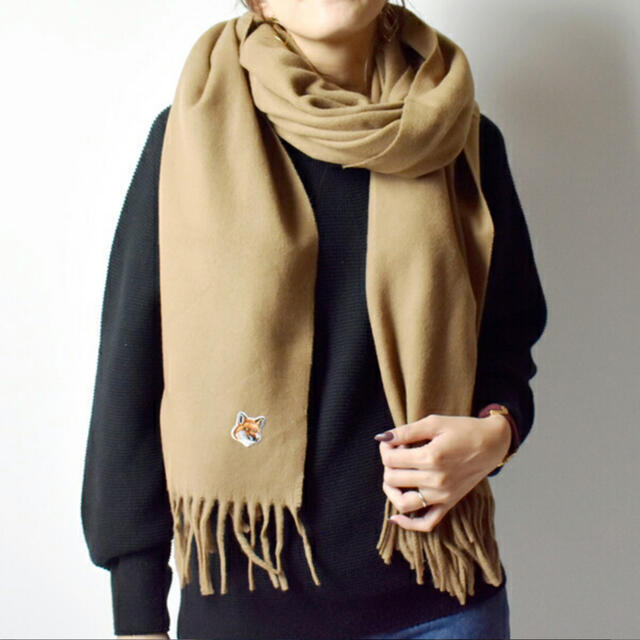 MAISON KITSUNE' - MAISON KITSUNE /small fox head wool マフラーの