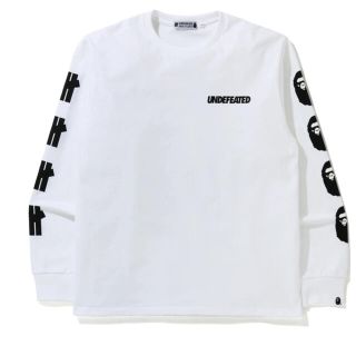 アベイシングエイプ(A BATHING APE)のBAPE® X UNDFTD LONG SLEEVE TEE 2 ロンT 白(Tシャツ/カットソー(七分/長袖))