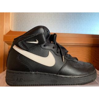 ナイキ(NIKE)のNIKE AIR FORCE 1 MID '07 BLACK/SAIL(スニーカー)