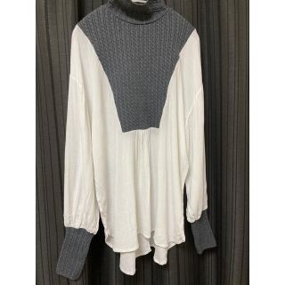 ザラ(ZARA)のZARA ハイネックニットブラウス(シャツ/ブラウス(長袖/七分))