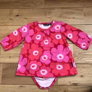 マリメッコ(marimekko)のマリメッコ　marimekko ウニッコ　ベビー　ロンパース　ワンピース(ロンパース)