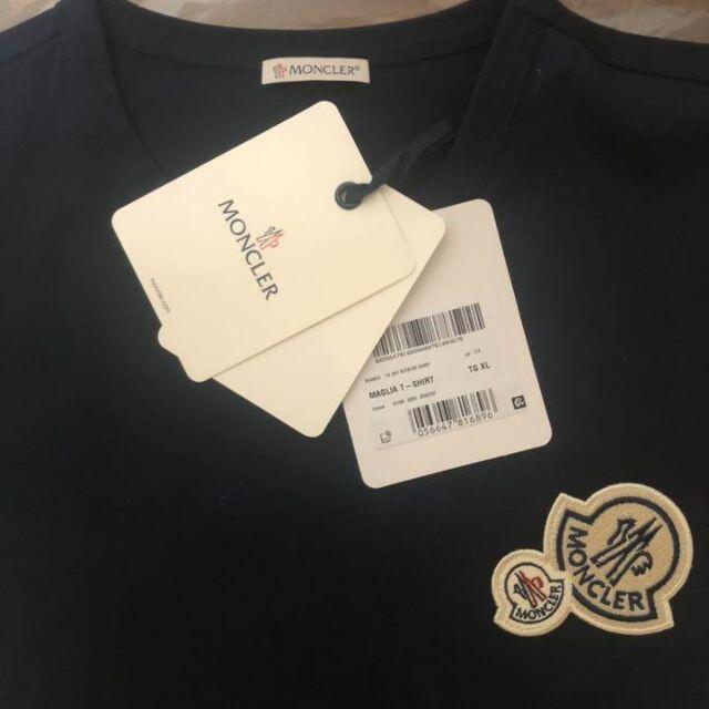 MONCLER(モンクレール)のMONCLER ダブルロゴパッチTシャツ XLサイズ ネイビー メンズのトップス(Tシャツ/カットソー(半袖/袖なし))の商品写真