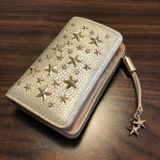 ジミーチュウ(JIMMY CHOO)のJIMMY CHOO 2つ折財布 ゴールド スタースタッズ(財布)