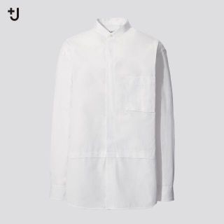 ユニクロ(UNIQLO)のユニクロ +J スーピマコットン オーバーサイズシャツ （長袖） 白 M(シャツ)