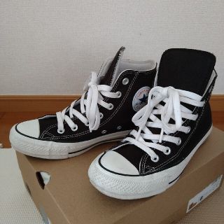 コンバース(CONVERSE)のコンバースオールスター100　24.5㎝　ブラック　ハイカット(スニーカー)