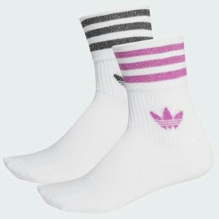 アディダス(adidas)の新品　adidas　ミッドカットグリッタークルーソックス(ソックス)