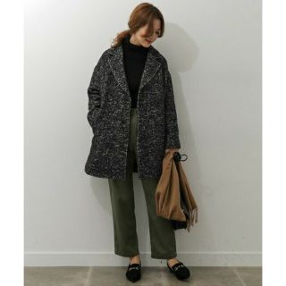 アーバンリサーチドアーズ(URBAN RESEARCH DOORS)の【美品】URBAN RESEARCH DOORS ウールヘリンボンPコート(ピーコート)