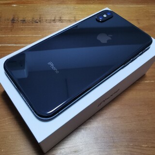 アイフォーン(iPhone)のApple iPhone X 256GB SIMフリー スペースグレイ 美品(スマートフォン本体)