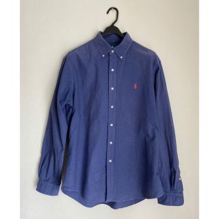 ラルフローレン(Ralph Lauren)のラルフローレン　長袖シャツ　ネイビー　古着　メンズ(シャツ)