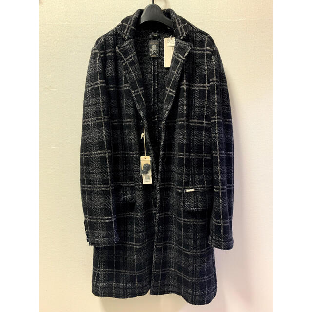 【定価¥48,000+税】新品 DIESEL チェック柄 チェスターコートジャケット/アウター